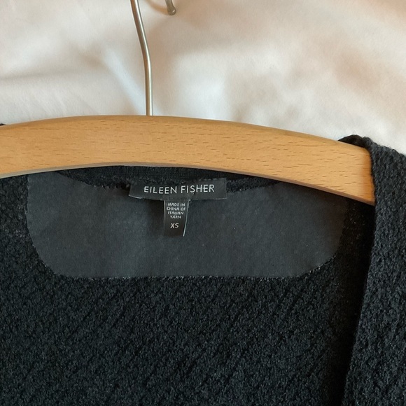 Eileen Fisher 100% Wool Cardigan Black Size XS - Picture 3 of 7